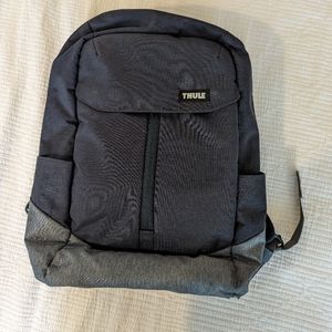 Thule Backpack Navy with gray and laptop compartment